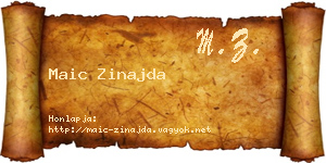 Maic Zinajda névjegykártya